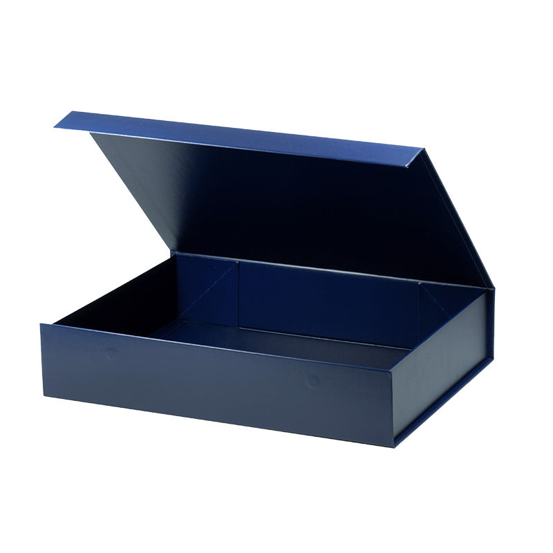 Magneetdoos met strik - A4 - Blauw mat gelamineerd - Couture