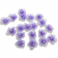 Organza Blümchen Lila 25mm pro 100 Stück