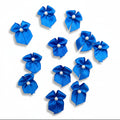 Blaue Satinschleifen mit Perle pro 100 Stück
