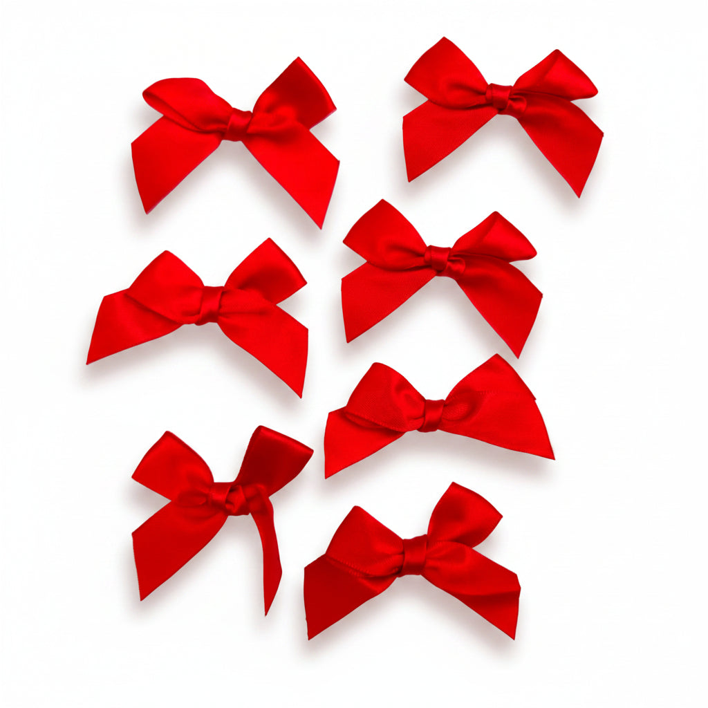 Satin Schleife – Rot (20x40mm) pro 50 Stück