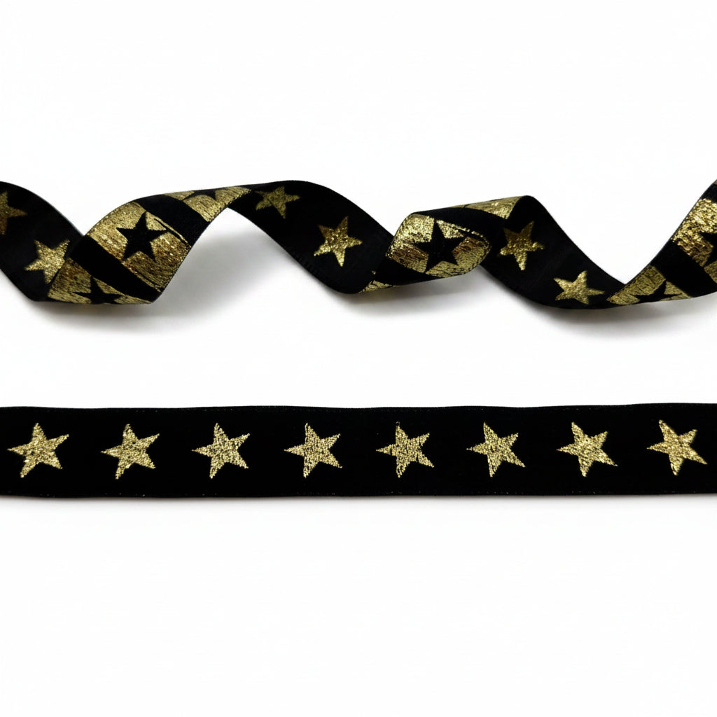 Satinband mit Zebramuster – 25mm pro 25 Meter.