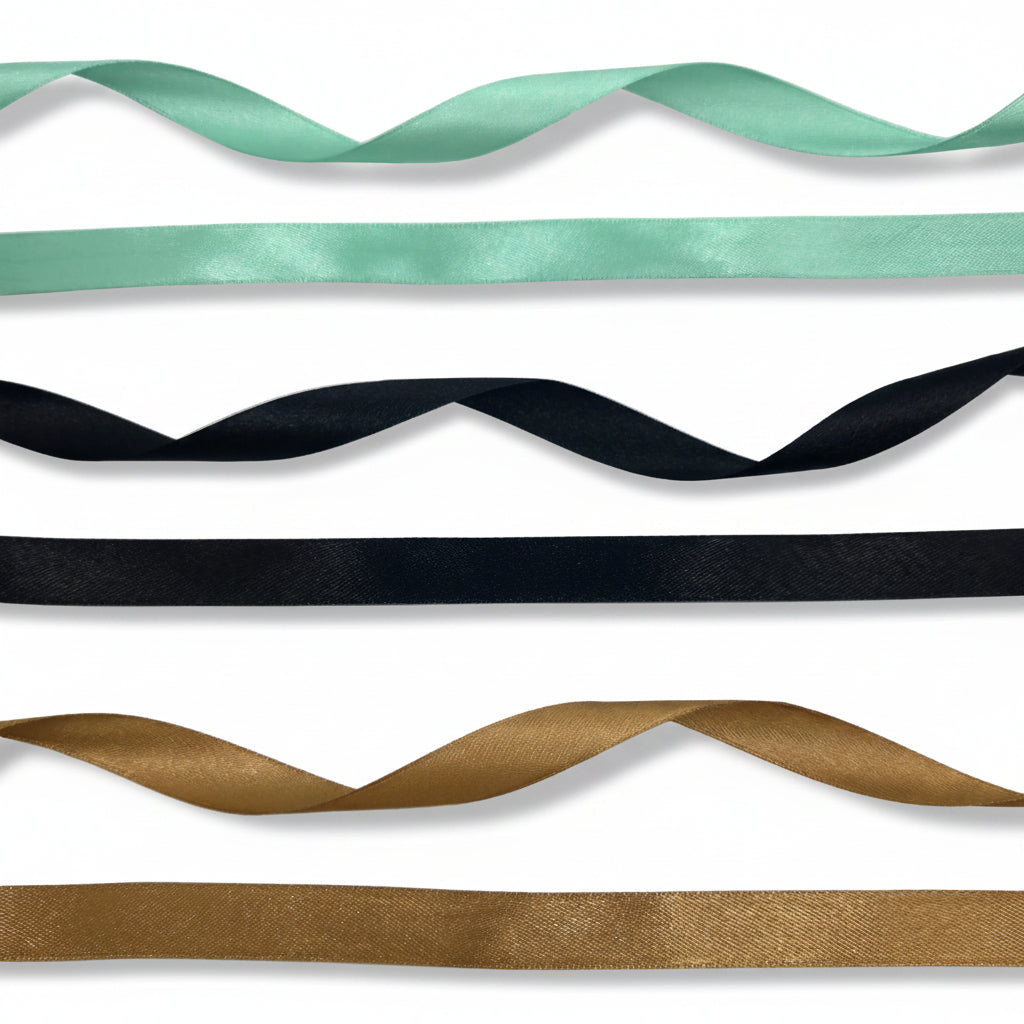 15 mm Luxus-Satinband, Farbe Weiß, bedruckt mit Fußbällen, pro 25 Meter