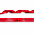 Rotes Satinband 20mm bedruckt mit Sint und Piet pro 25 Meter