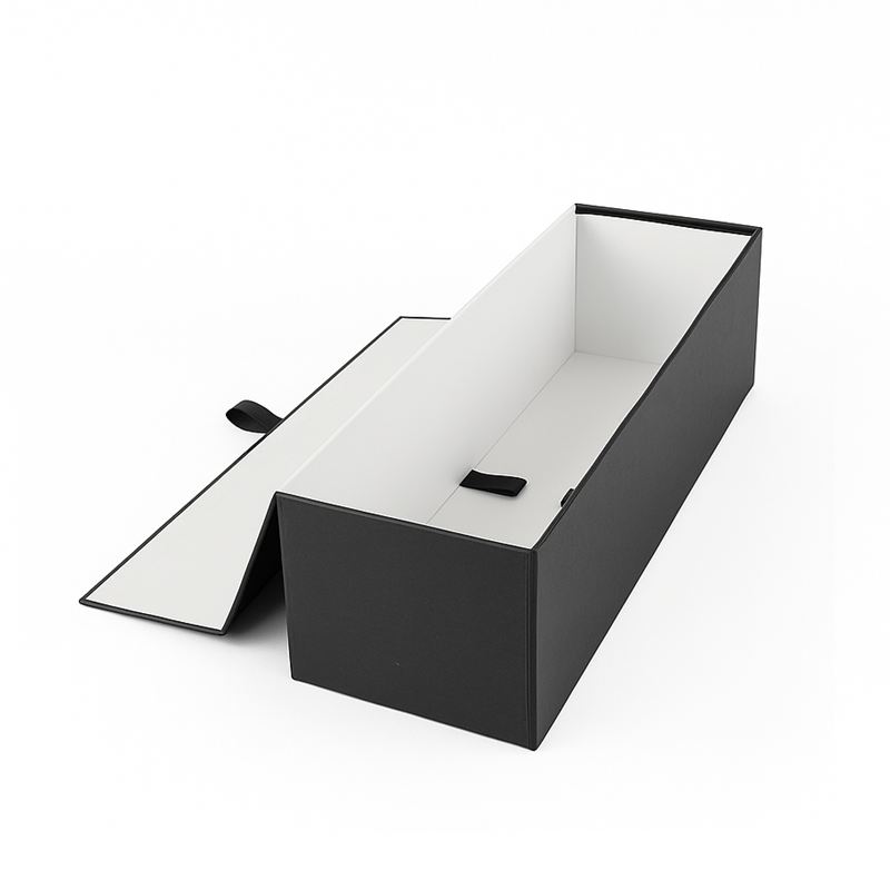 Magneetdoos - Luxe wijndoos - Zwart wit kraft - Elegant+ FSC®