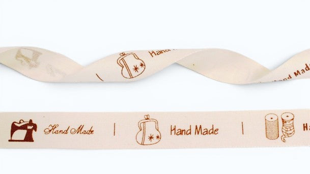 Baumwollband 'Hand Made' 15mm