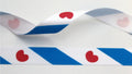 Satinband Friesische Flagge - 15mm - Rolle 25 Meter