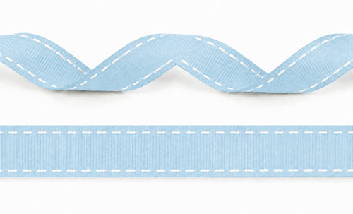 15mm ribslint met witte stiksels in 3 verschillende kleuren  - 20 Meter