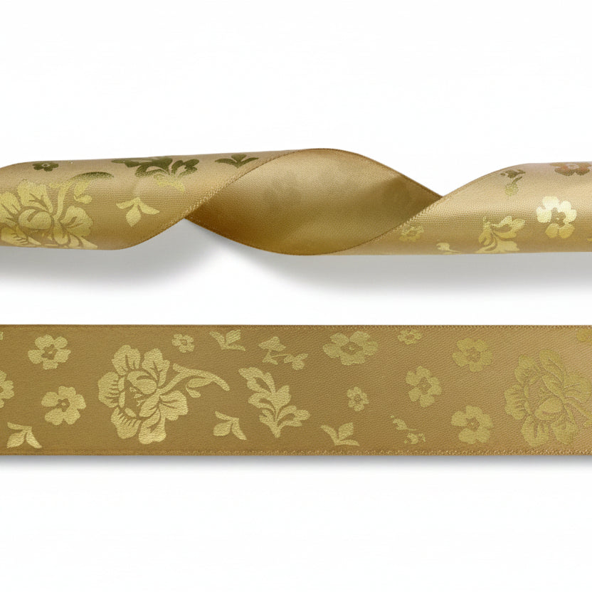 Satinband mit Zebramuster – 25mm pro 25 Meter.