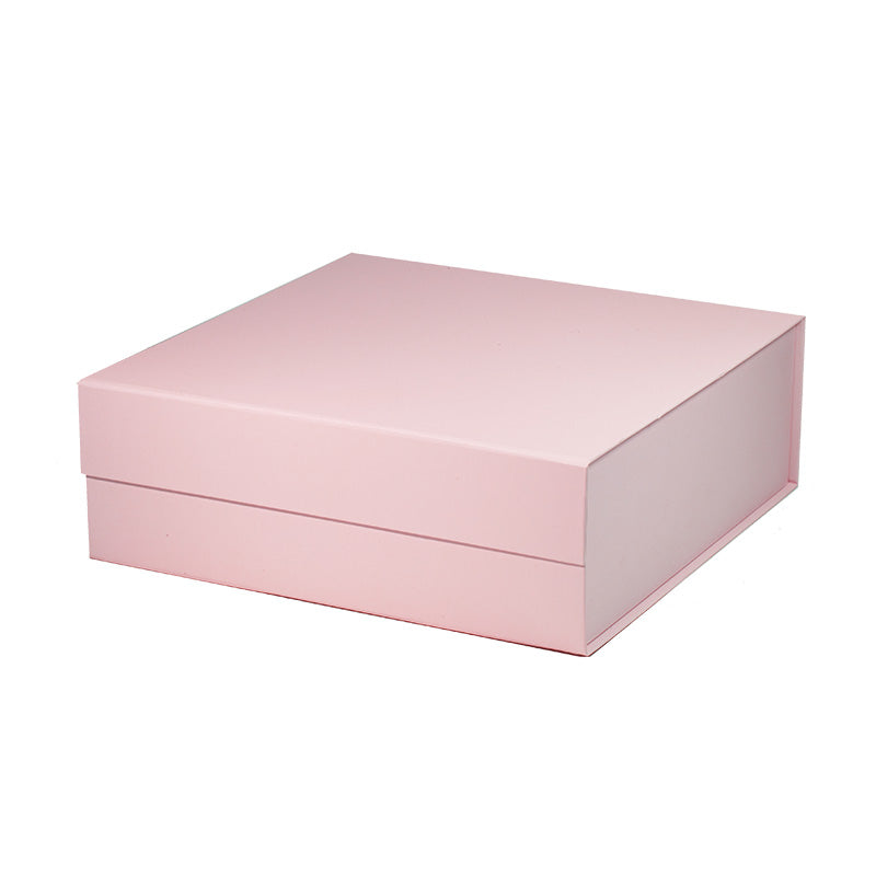 Magneetdoos met strik - A4 - Vierkant - Roze mat gelamineerd - Couture