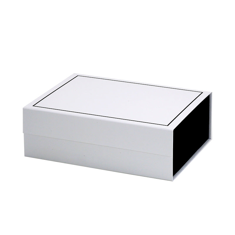 Magneetdoos met strik - A4 - Wit/zwart mat gelamineerd - Couture