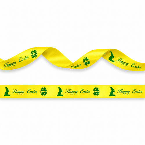 15mm Luxe satijnlint bedrukt met Happy Easter in 2 kleuren verkrijgbaar per rol van 25 meter. (kopie)