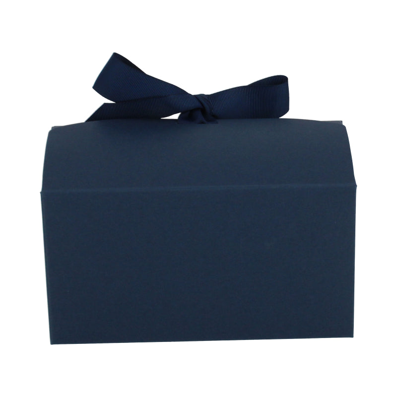 Luxe geschenkdoos met strik - Rechthoek - Koningsblauw Kraft - Grace FSC®