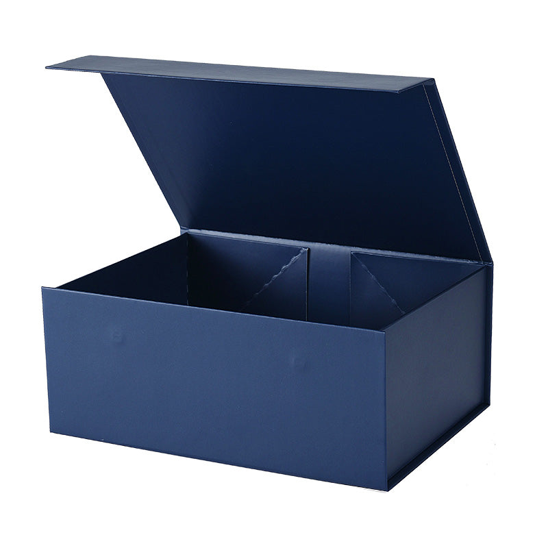 Magneetdoos met strik - A5 - Blauw mat gelamineerd - Couture