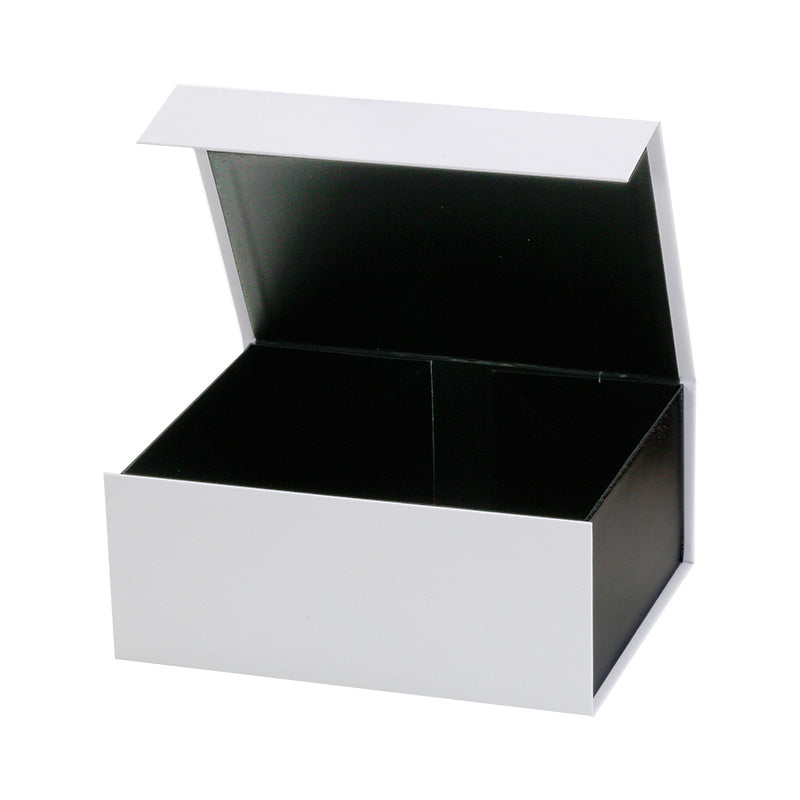 Magneetdoos met strik - A5 - Wit/zwart mat gelamineerd - Couture