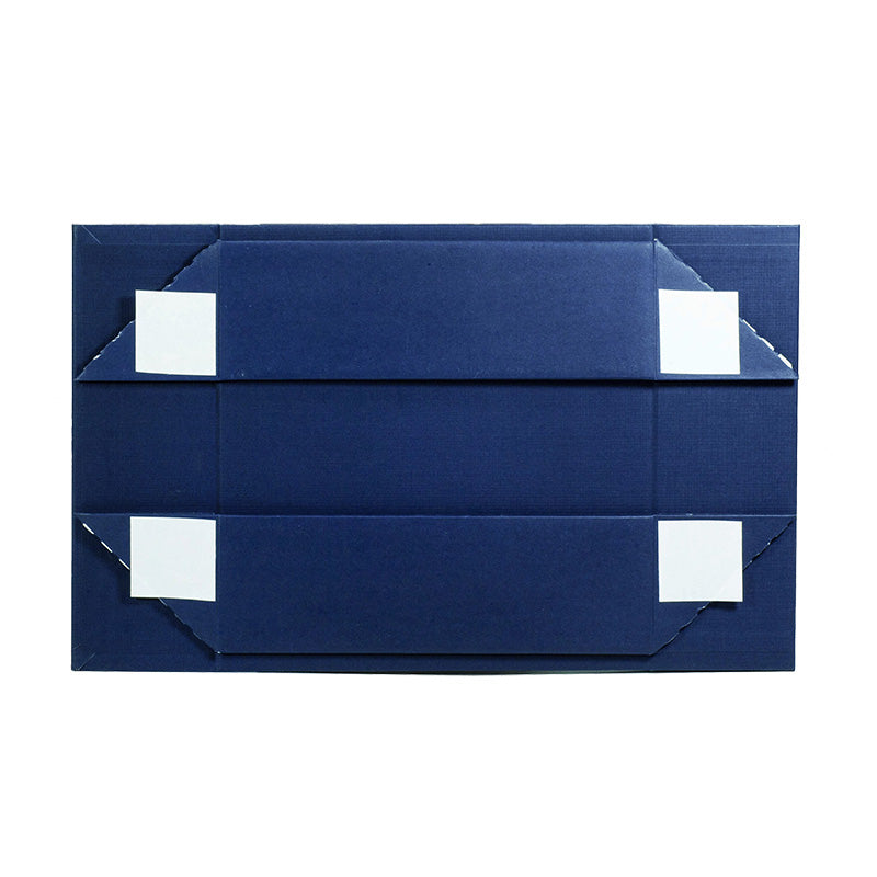 Magneetdoos met strik - A6 - Vierkant - Blauw mat gelamineerd - Couture