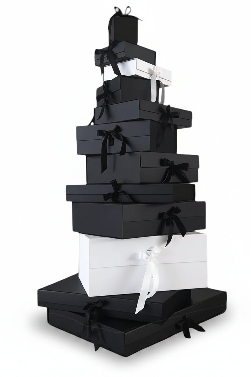 Magneetdoos met strik - A4 - Ivoor kraft - Couture