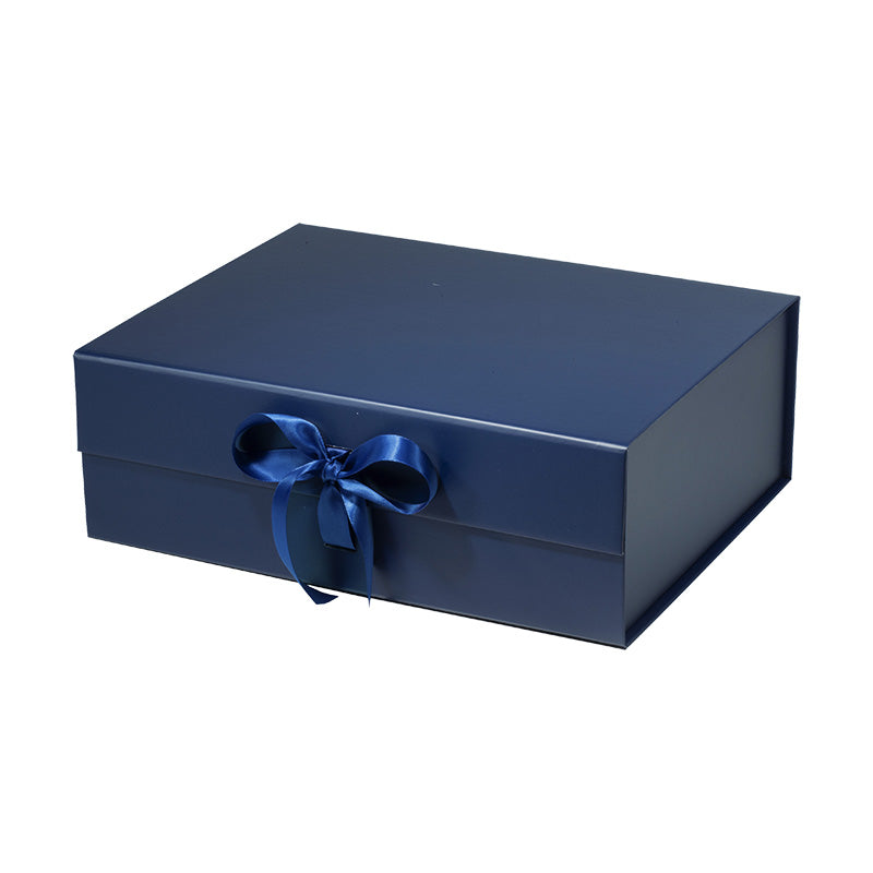 Magneetdoos met strik - A4 - Blauw mat gelamineerd - Couture