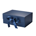 Magneetdoos met strik - A5 - Blauw mat gelamineerd - Couture
