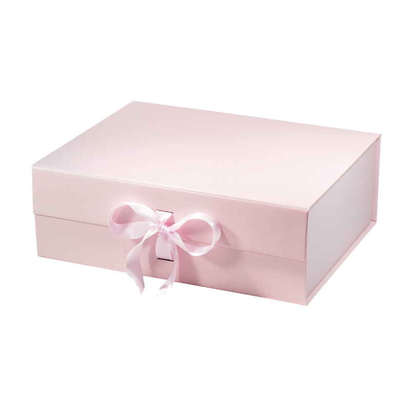 Magneetdoos met strik - A4 - Roze mat gelamineerd - Couture