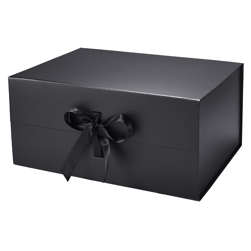 Magneetdoos met strik - A3 - Zwart mat gelamineerd - Couture