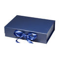Magneetdoos met strik - A5 - Blauw mat gelamineerd - Couture