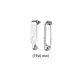 Sicherheitsnadel 19x6mm silber pro 100 Stück.
