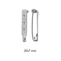 Sicherheitsnadel 32x7mm silber pro 100 Stück.
